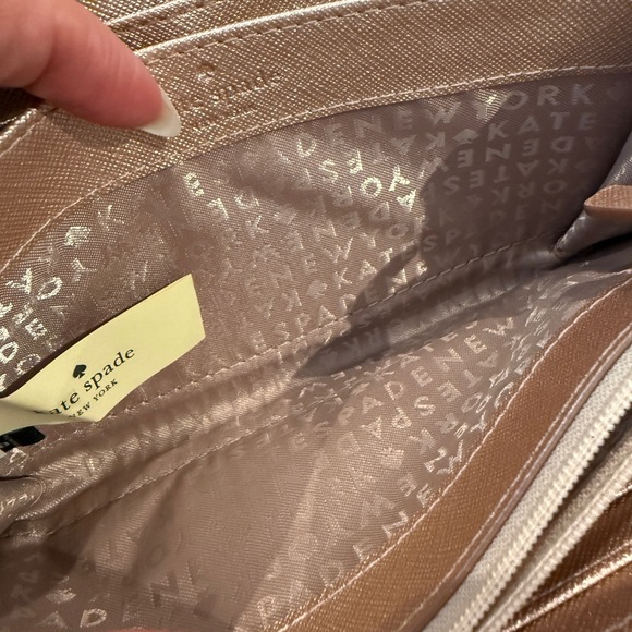 Kate Spade Metallic Rose Gold Long Wallet - Picture 10 of 14